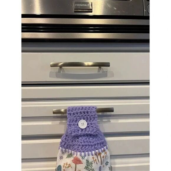 Crochet Top Kitchen Towel-Enjoy the little things - Picture 2 of 2